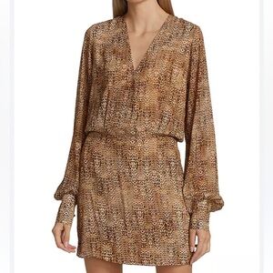 Alexis Doula animal print mini dress